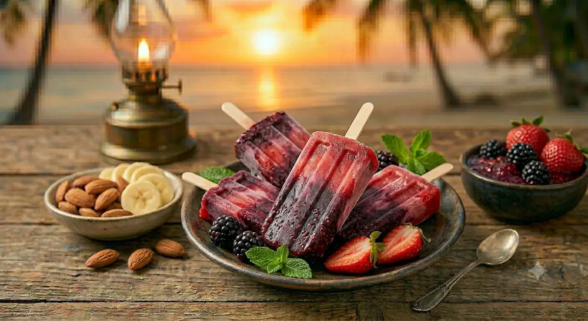 Blackberry & Strawberry Popsicles
